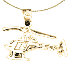 14K or 18K Gold Helicopter Pendant