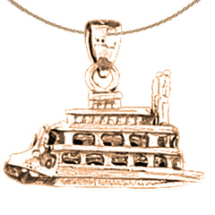 14K or 18K Gold Boat Pendant