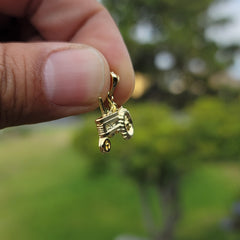 14K or 18K Gold Tractor Pendant