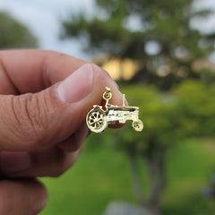 14K or 18K Gold Tractor Pendant