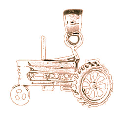 14K or 18K Gold Tractor Pendant