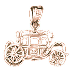 14K or 18K Gold Chariot Pendant