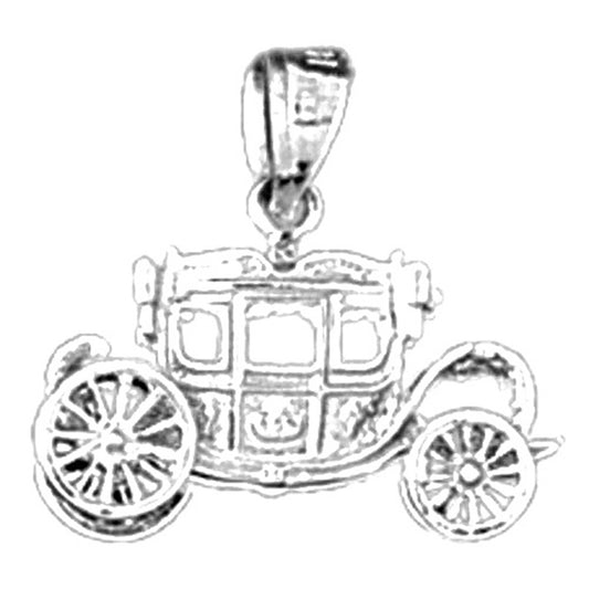 14K or 18K Gold Chariot Pendant