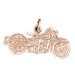 14K or 18K Gold Motorcycle Pendant