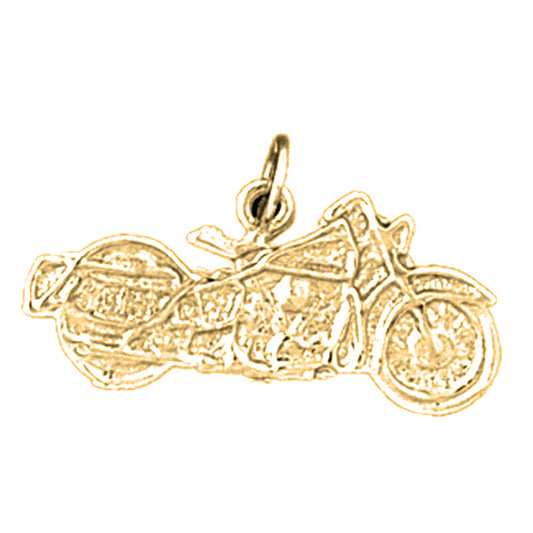 14K or 18K Gold Motorcycle Pendant