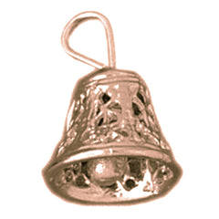 14K or 18K Gold 3D Bell Pendant