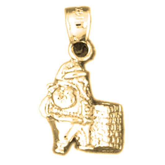 14K or 18K Gold 3D St. Nick Pendant