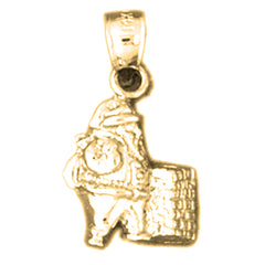 14K or 18K Gold 3D St. Nick Pendant