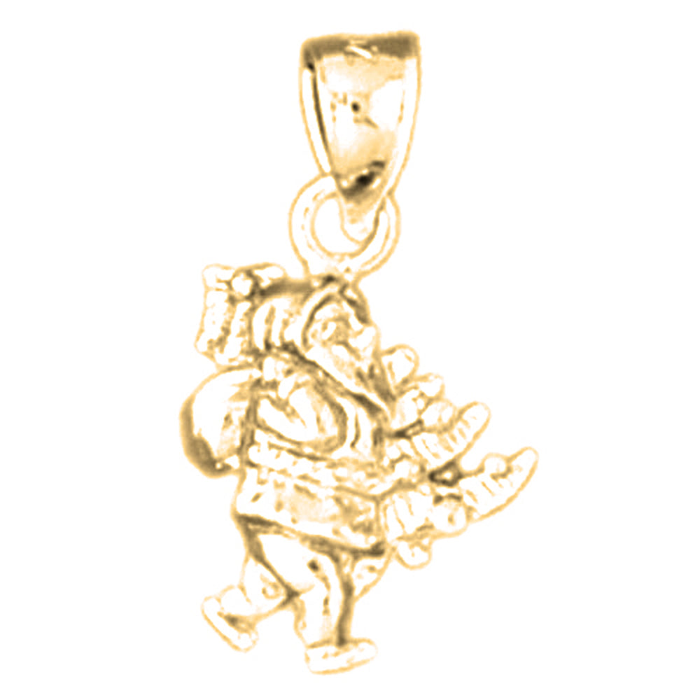 14K or 18K Gold 3D Saint Nicholas Pendant