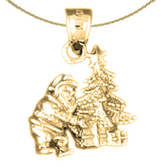 14K oder 18K Gold 3D St. Nick Anhänger