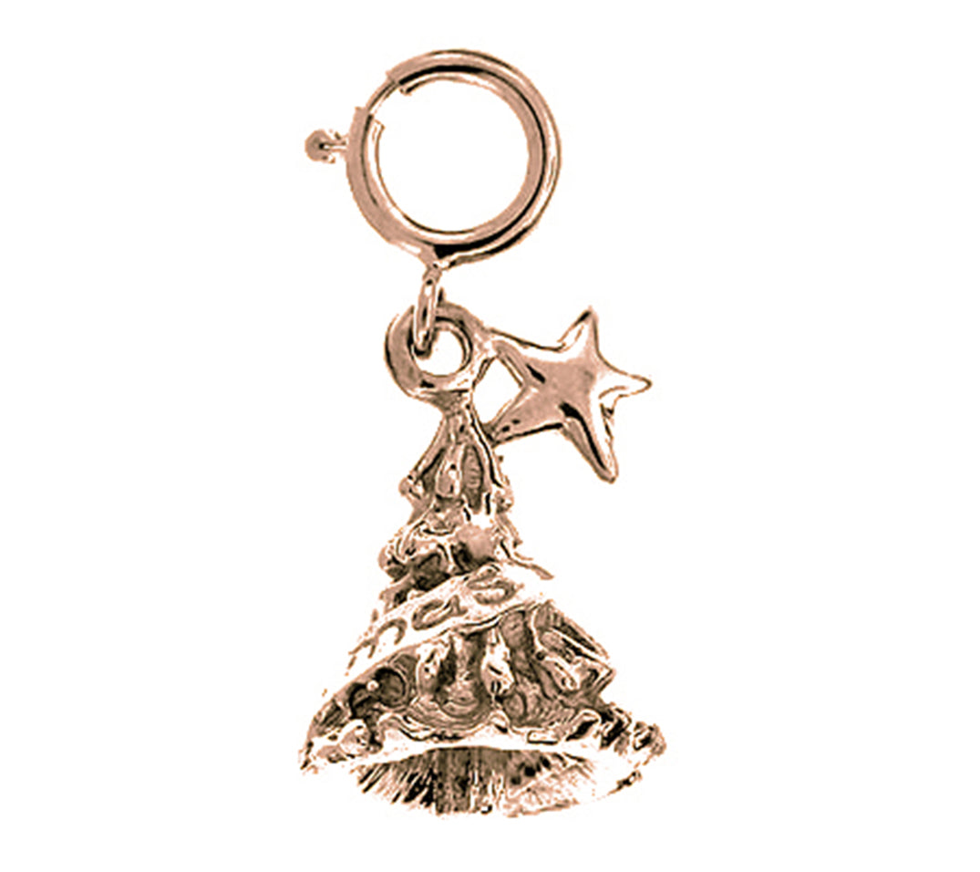 14K or 18K Gold 3D Christmas Tree Pendant