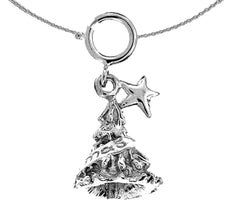 14K or 18K Gold 3D Christmas Tree Pendant