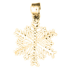 14K or 18K Gold Snowflake Pendant
