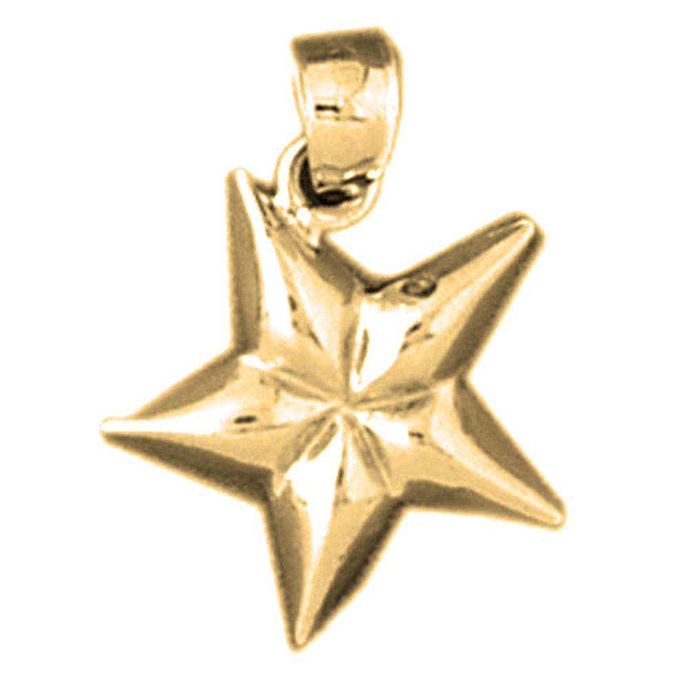 14K or 18K Gold Star Pendant