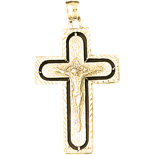 14K or 18K Gold Latin Crucifix Pendant