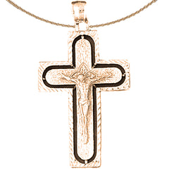 14K or 18K Gold Latin Crucifix Pendant