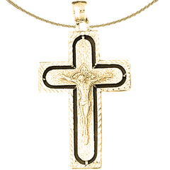 14K or 18K Gold Latin Crucifix Pendant