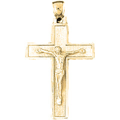 14K or 18K Gold Latin Crucifix Pendant