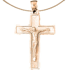 14K or 18K Gold Latin Crucifix Pendant