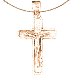 14K or 18K Gold Latin Crucifix Pendant