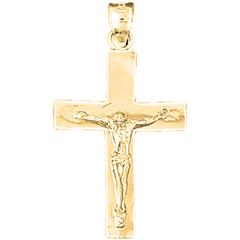 14K or 18K Gold Latin Crucifix Pendant