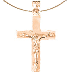 14K or 18K Gold Latin Crucifix Pendant