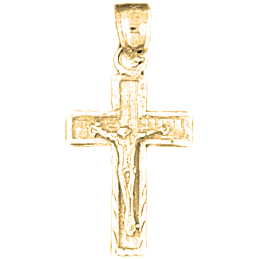 14K or 18K Gold Latin Crucifix Pendant