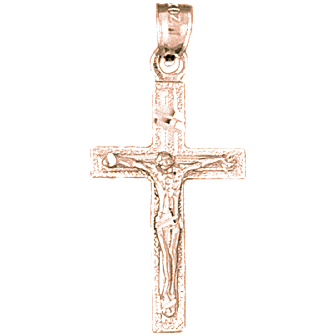 14K or 18K Gold Latin Crucifix Pendant