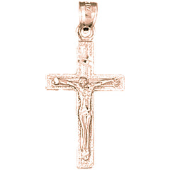 14K or 18K Gold Latin Crucifix Pendant