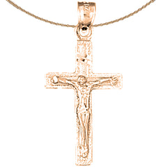 14K or 18K Gold Latin Crucifix Pendant