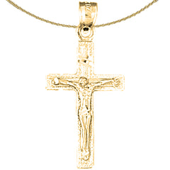 14K or 18K Gold Latin Crucifix Pendant