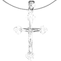 14K or 18K Gold Bottonnee Crucifix Pendant