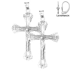 14K or 18K Gold Latin Crucifix Earrings