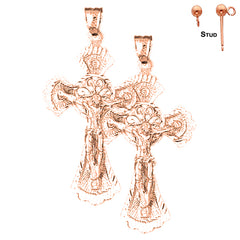 14K or 18K Gold Celtic Crucifix Earrings