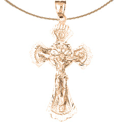 14K or 18K Gold Celtic Crucifix Pendant