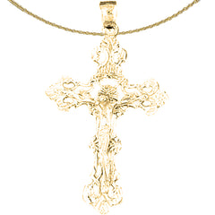 14K or 18K Gold INRI Crucifix Pendant