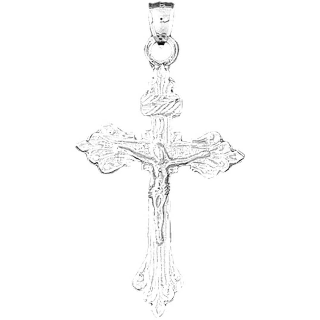 14K or 18K Gold INRI Crucifix Pendant