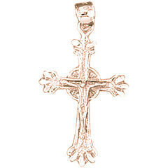 14K or 18K Gold Latin Crucifix Pendant