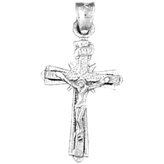 14K or 18K Gold INRI Crucifix Pendant