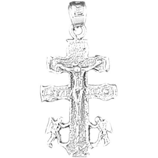 14K or 18K Gold Caravaca Crucifix Pendant