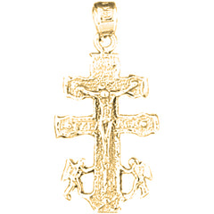 14K or 18K Gold Caravaca Crucifix Pendant