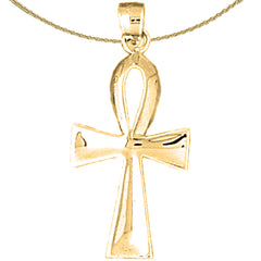 Colgante de cruz Ankh de oro de 14 quilates o 18 quilates