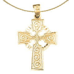 14K or 18K Gold Celtic Cross Pendant