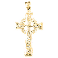 14K or 18K Gold Celtic Cross Pendant