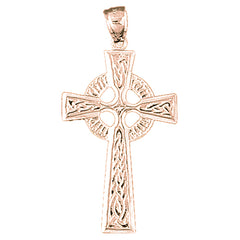 14K or 18K Gold Celtic Cross Pendant