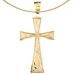 Colgante de cruz celta de oro de 14 quilates o 18 quilates