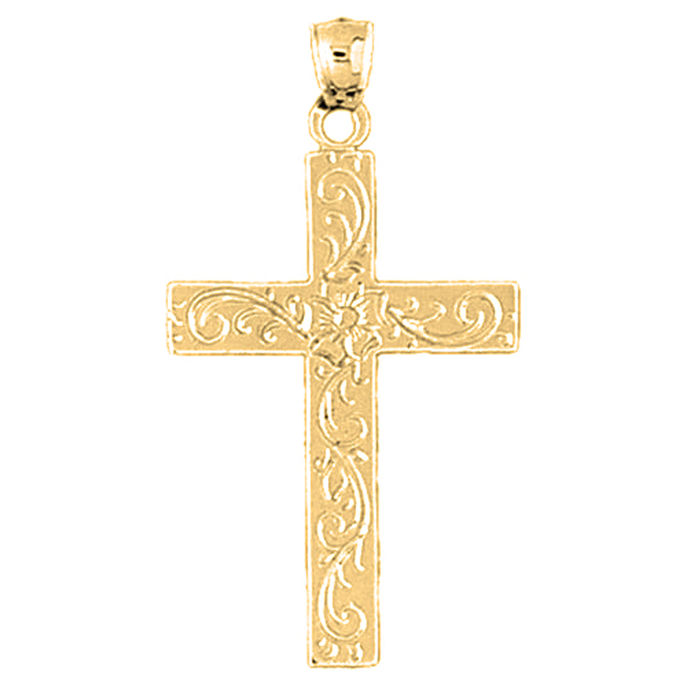 14K or 18K Gold Latin Cross Pendant