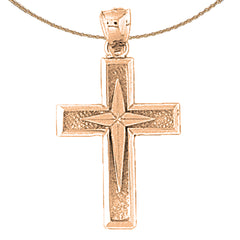 14K or 18K Gold Latin Cross Pendant