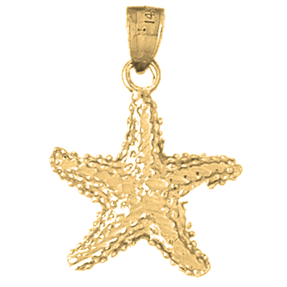 10K, 14K or 18K Gold Starfish Pendant