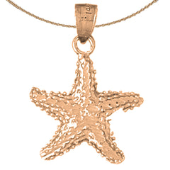 10K, 14K or 18K Gold Starfish Pendant